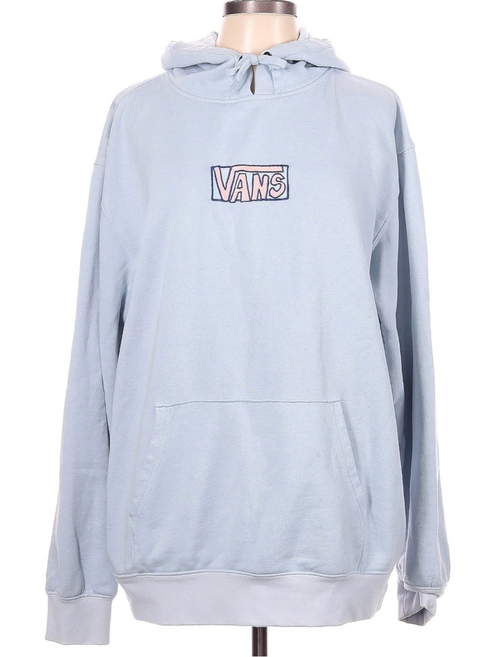 Vans Light Blue Crewneck Hoodie with Small Logo